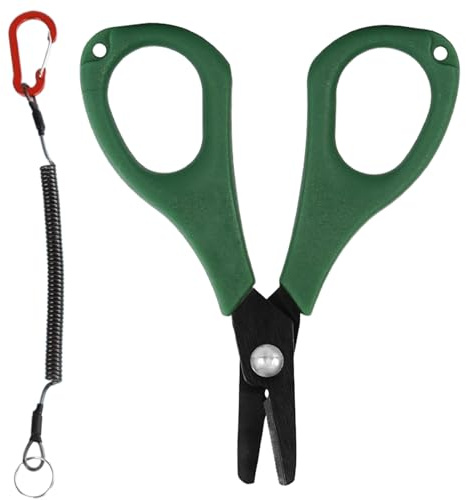 Tijeras de pesca con mosca, accesorios de herramientas de pesca, agarre antideslizante, tijeras de alambre de 3.94 pulgadas, alicates de tijera portátiles para agua salada