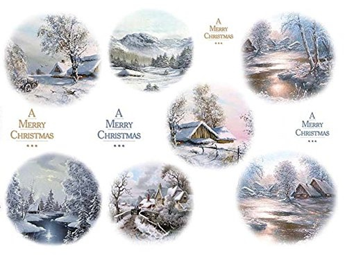 Zita`s Creative Reispapier A3 - Merry Christmas. Motiv-Strohseide, Strohseidenpapier, Decoupage Papier