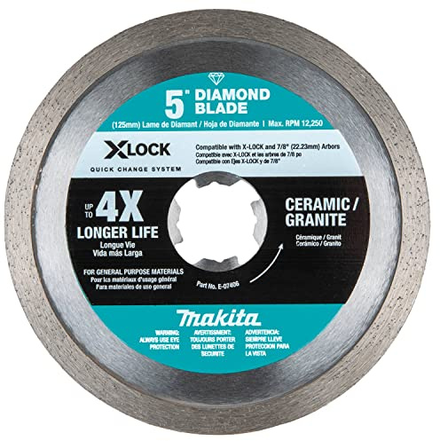 Makita E-07406 X-LOCK Diamantklinge für Keramik/Granit, 11,4 cm