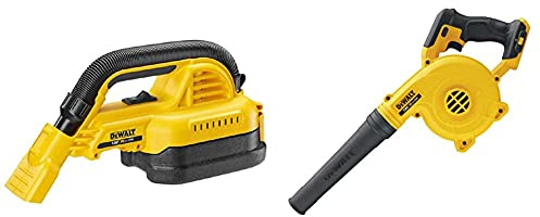 DEWALT DCV517N-XJ XR Handheld Vacuum, 18 V, Black/Yellow & DCV100-XJ 18 V Li-Ion XR Compact Cordless Blower - Bare Unit