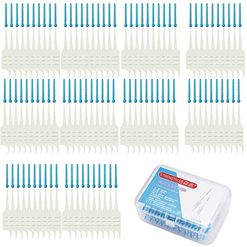 100 PCS Dual-Use Interdentalbürsten Silikon Dental Picks Kieferorthopädische Interdentalbürste Zahnstocher Dental Zahnseide Zahnbürsten Zahnbürste Picks Dental Zahnstocher für Zahnspangen