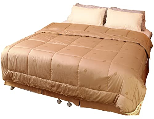 LZTET Combed Camel Hair Quilt, 100% Cotton, Warm And Comfortable Double-Sided Soft Quilt Bedding Set, Single Thickened Cold-Proof Quilt 150cm×210cm-Camel,Winterquilt-160 * 210cm