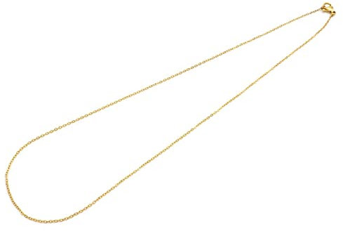 Vintageparts, delicata catena a maglie in acciaio inox 304, color oro, 45 cm, 1 pezzo, ciondolo, creativo, delicato, adulti, bambini, ragazzi, semplice