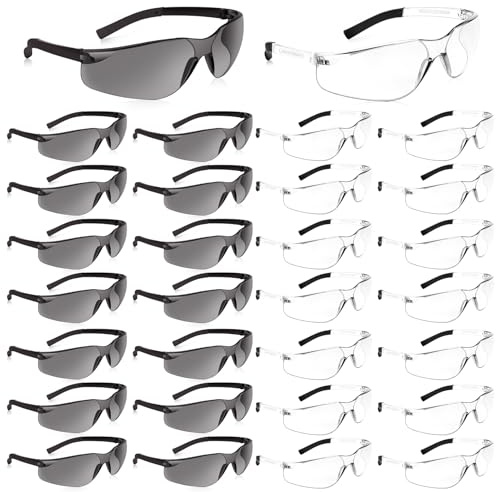 Salfboy 30 Pack Safety Glasses ANSI Z87.1 Scratch Resistant Eyewear for Women Man Lab Goggles Eye Protection