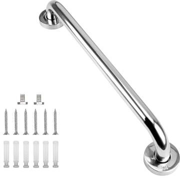 YF Maniglione Bagno, 80 cm Maniglia Doccia Anziani Acciaio Inox 304, Barra di Sicurezza per Doccia, Vasca, WC, Cucina, Scale, Disabili Robusto Corrimano per Gravida Bambini Persone Mobilità Ridotta