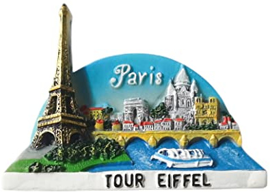 Paris France 3D Eiffelturm Kühlschrankmagnet Souvenir Geschenk, Kunstharz, handgefertigt, Paris, Kühlschrankmagnet, Heim- und Küchendekoration, Kollektion