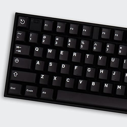 Doubleshot Cherry Profile Tastenkappen, vollständiges Set, 121 Tasten, benutzerdefinierte Tastatur-Tastenkappen für 60 %, 65 %, 75 %, 100 % Cherry Gateron MX Schalter, mechanische Tastatur, Schwarz