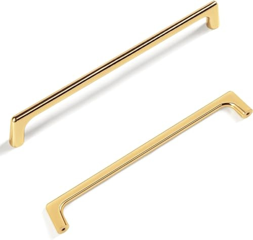 SYZOW 6 Stück Schrankgriffe gold Möbelgriffe Gold Küchengriffe Gold - Griffe Möbel Gold Schrankgriffe aus Schubladengriffe 192mm