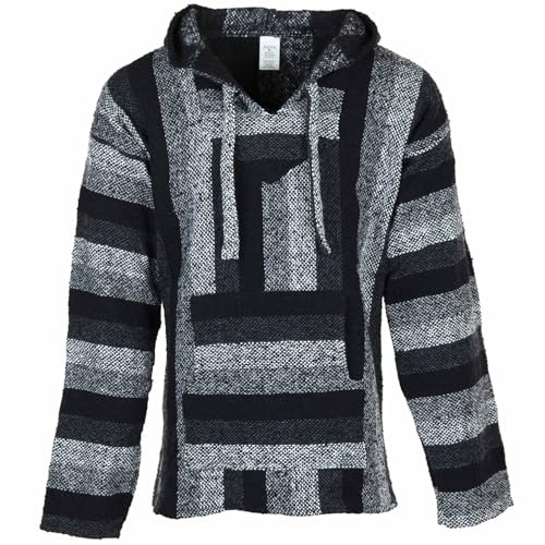 Siesta Baja Hoodie - Mexikansk Jerga Hooded Top - Hippy Festival Jumper för män och kvinnor