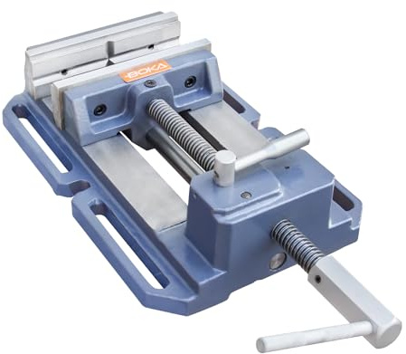 BOKA Maschinenschraubstock, großer 200 mm Backenöffnung, Schnellverschluss, robust für Metallbearbeitung, TSL‑200Q