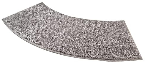 KMOCEPLY Curved Quadrant Corner Shower Mat, Non-Slip Bath Rug, Soft Microfiber, Fan-Shaped Foot Pad, Machine Washable, Hotel Tub Floor Carpet