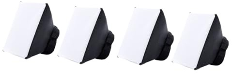 KONTONTY 4stücke Tragbare Fotografie Softbox Blitz Diffusor Für DSLR-Blitz Universelle Kompatibilität Weiche Beleuchtung Für Aufnahmen