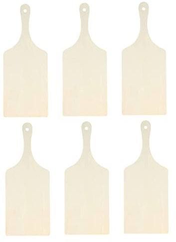 Ciieeo 12pcs Wooden Cutting Board Kitchen Cutting Board Serving Tray Handles DIY Paintable Chopping Tray