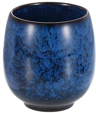QUARKZMAN Tazas de Té Chinas de Cerámica de 5.75 Oz Juego de Té Gong Fu Tradicional de Cerámica Taza de Mate Japonesa sin Asa Taza de Café Pequeña para Café Vino Bebidas, Azul Oscuro