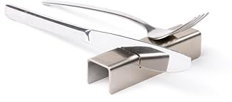 Juego de 4 soportes para cubiertos de mesa de acero inoxidable, soporte para cubiertos de acero inoxidable, diseño elegante, idea de regalo para la mesa de un restaurante de lujo.