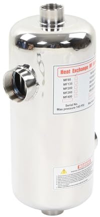 JHXHFJXZ Intercambiador de Calor de Acero Inoxidable de 40 kW for Piscinas, termostato Resistente al Agua Salada for spas y calefacción Solar. para SPA, bañera