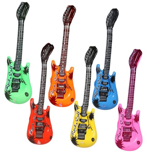 ERINGOGO 12pezzi Chitarra Gonfiabile Per Strumenti Gonfiabili Per Feste Musicali Oggetti Gonfiabili Per Feste Tema Musicale Decorazioni Per