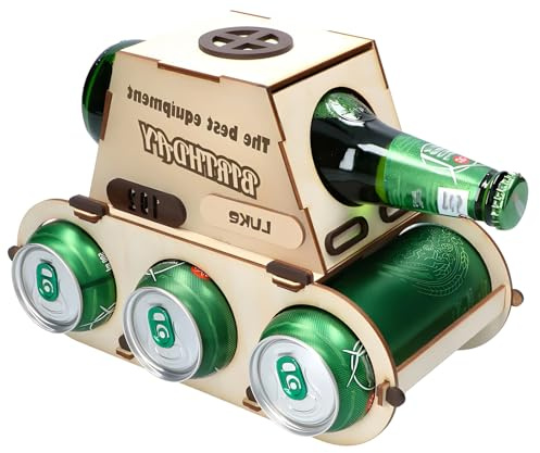 BbiuRer Flaschenträger Holz, DIY Bierflaschenhalter, Bier Geschenke Für Männer, Tank Bierträger Holzs, Geschenke Für Männer Bier, Holz Geschenke