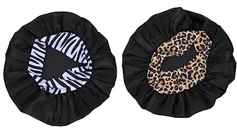SHERCHPRY 2pcs Quality Satin Silk Hat Sleep Cap Elastic Hair Care Hat Women Breathable for Makeup Sleep