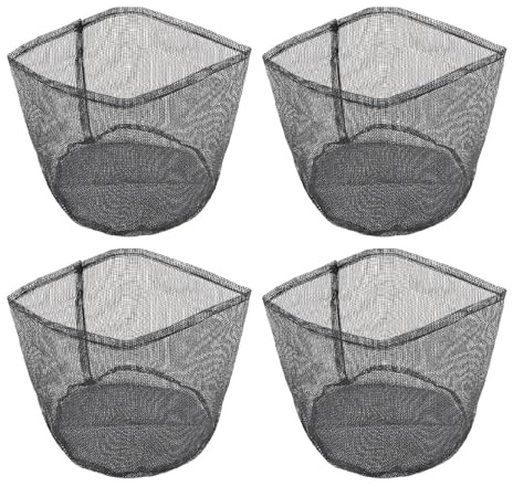 Fdit 4 Pack Pond Plans, PVC Mesh Pots de Plante Aquatique, Pots de Plante Réutilisables pour Les étangs Plantes de Tourbières du Jardin d'eau Plantes Terrestres (Rond)