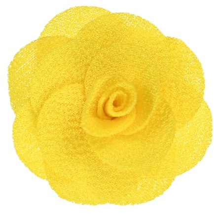 M METERXITY Camellia Flower Lapel Pin for Men Suit, Brooch Pins Handmade Boutonnieres for Men Women Suit/Wedding Party Brooch