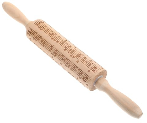 FIXOSHEE Mattarello in Legno Inciso per Impasto con Natalizio Mattarello Decorativo per Pasta e Biscotti Strumento per Cucina Domestica e