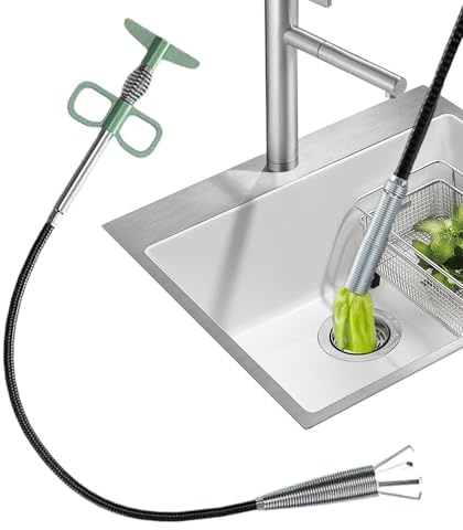 Zyntora Desatascador Manual,Herramienta Extractora Con 4 Garras Para Atascos - Accesorio Limpieza Tuberías Lavabo Bañera Cocina Lavandería Uso Doméstico Profesional Fontanería