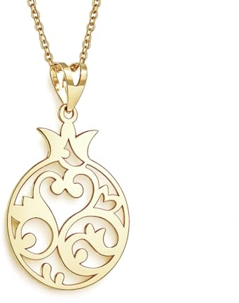 Pendentif – or 18 carats – 0.94 gr – grenade miniature, design ajouré floral – Valeur refuge – Idée cadeau – poinçon 750 – Certificat d’authenticité – Salia Gold Paris
