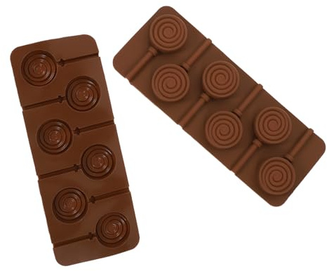 SHINEOFI 2 pièces Moule Silicone Sucettes et Biscuits Résistant Bpa pour Bonbons Chocolat et Desserts DIY