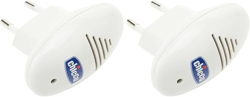 Chicco Dispositif Anti-moustiques à ultrasons avec Prise, Blanc (Lot de 2)