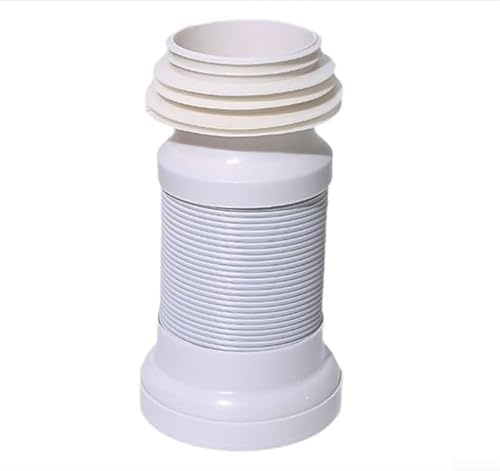 Tubo di scarico estensibile da parete per WC, tubo di scarico flessibile in PVC per scarico posteriore con vestibilità sicura e adattabile a diversi sistemi idraulici