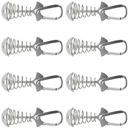 Snorvixre 8 estacas para tienda de campaña, estacas de playa, estacas de toldo, estacas de acero de alta resistencia para camping, viajes, durabilidad, estacas de aluminio