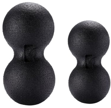 PAMINGONO Duoball Faszien Erdnuss Massageball 2 Stück aus Epp Extra Fest zur Muskelentspannung bei Yoga und Pilates Blau