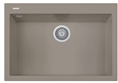 Lavello in quarzo da cucina incasso TELMA by Plados serie FLAT vasca singola 76cm - Tartufo