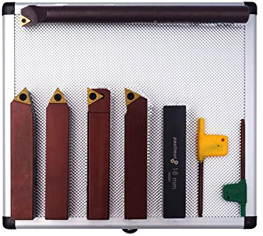 PAULIMOT Drehmeißel-Set mit Wendeplatten, 20 mm, inkl. Bohrstange Ø 16 mm