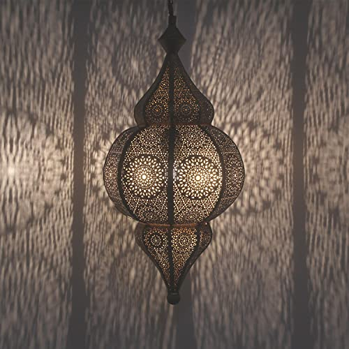 Lampada orientale HAYAT ORO, altezza 54 cm, lampada a sospensione marocchina Boho Chic per soggiorno, camera da letto, RAMADAN lampada a sospensione come da 1001 notte LN2030