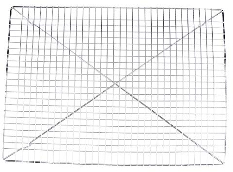 Rejilla para enfriar galletas para pasteles, 46x33x2.8cm Red de acero inoxidable antiadherente Rejilla para pan Rejilla para enfriar Panes Galletas Rejilla para enfriar Utensilio