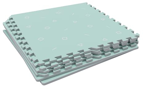 TP Toys TP07 Active Tots | Premium Weiches Gefühl, Modernes Design | Dicke Sicherheit drinnen und draußen spielen | Interlocking Mats | Grün