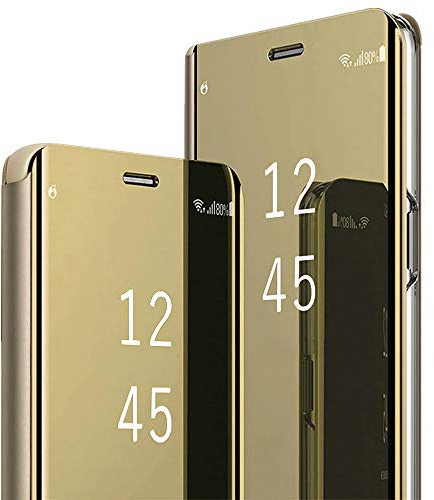 Galaxy S20 FE 5G Hülle Leder Flip Spiegel Handyhülle Schutzhülle 360 Grad Hard PC Stoßfest Cover für Samsung S20 FE Case Original Ständer Funktion Tasche Etui für Samsung Galaxy S20 FE 6.5 Hülle