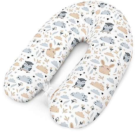 Amilian Stillkissen 170 cm XXL – Schwangerschaftskissen für Schwangere – Lagerungskissen – Seitenschläferkissen mit Bezug – Body Pillow für Stillzeit