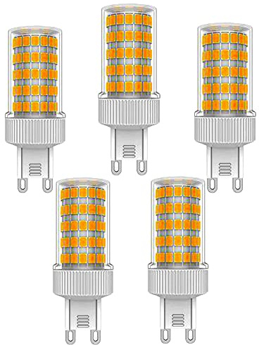 ZHIYUE 5 Stück G9 10W LED Birne Äquivalente Halogenbirnen 100W G9 1000LM Energiesparlampen G9 Sockel Led Lampe AC 220-240V Nicht Dimmbar Warmweiß 3000K G9 Kapselbirne