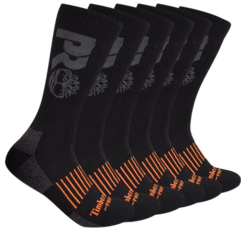 Timberland PRO Men's 6-pack Crew Socks Boot Sock