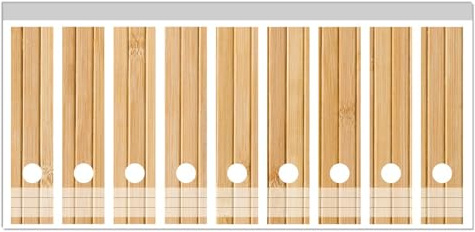 Wallario Ordnerrücken Sticker Holzpanele hell - Größe 9 Stück, Rückenschilder für 9 breite Ordner, Klebeetiketten