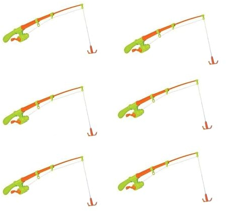 SDMAX Kids Hook Duck Style Bath Toys, Duck Hooking Game, Summer Garden Pool Toy Rod Set, Lawn Games, Parties, Duck Game, Attractive Design, For Kids (6PCS)