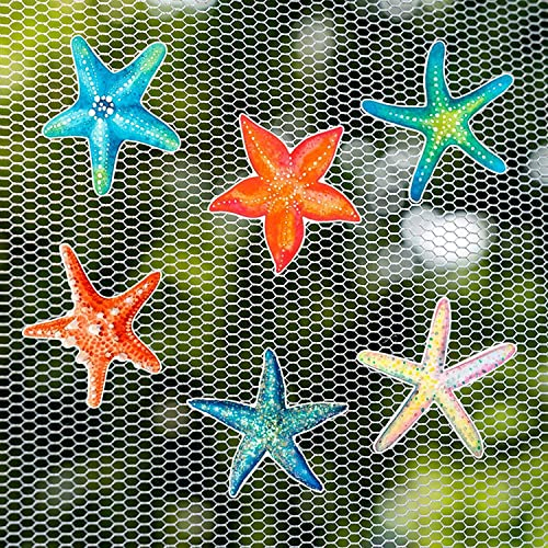 XRDSHY Fliegengitter Reparatur Magnet,Magnete Anstatt Aufkleber Sticker Für Fliegengitter Insektenschutz Reparatur-Set,Vogelschlag Netze Türen Fenster Schiebetüren Spannrahmen,Seestern