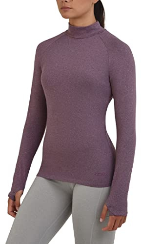 TCA SuperThermal Maglia Termica da Donna a Manica Lunga con Quickdry a Collo Alto - Viola, S