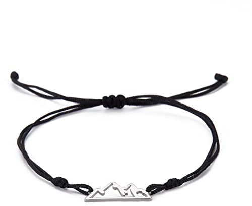 Bracelet à double corde pour homme et femme en acier inoxydable - Style creux - Double couche - Fait à la main - Cadeau idéal pour les amoureux de la nature
