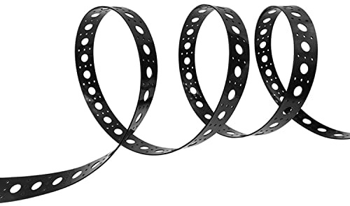 50m 164ft Black Mounting strip 1inch spacing, Suitable for 12mm RGB pixel nodes,HDPE Material 30mm width Plastic strips