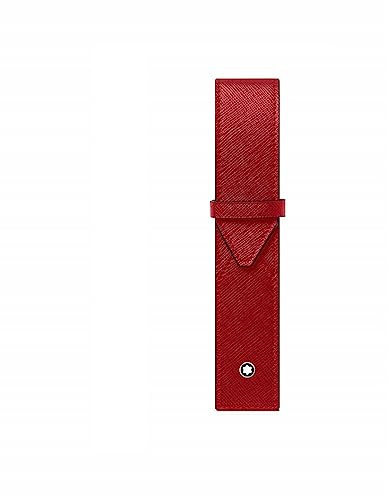 Montblanc Sartorial Etui für 1 Schreibgerät aus Leder in der Farbe Rot, Maße: 16cm x 3cm x 1,6cm, 130835