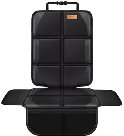 Bacgnyer 600D Autositzschutz, Kindersitzschutz, GroßEr autositzschoner, Wasserdichter Stoff, Dicke Polsterung und Aufbewahrungstaschen, kindersitzunterlage Auto für Babys, Haustiere, Schwarze